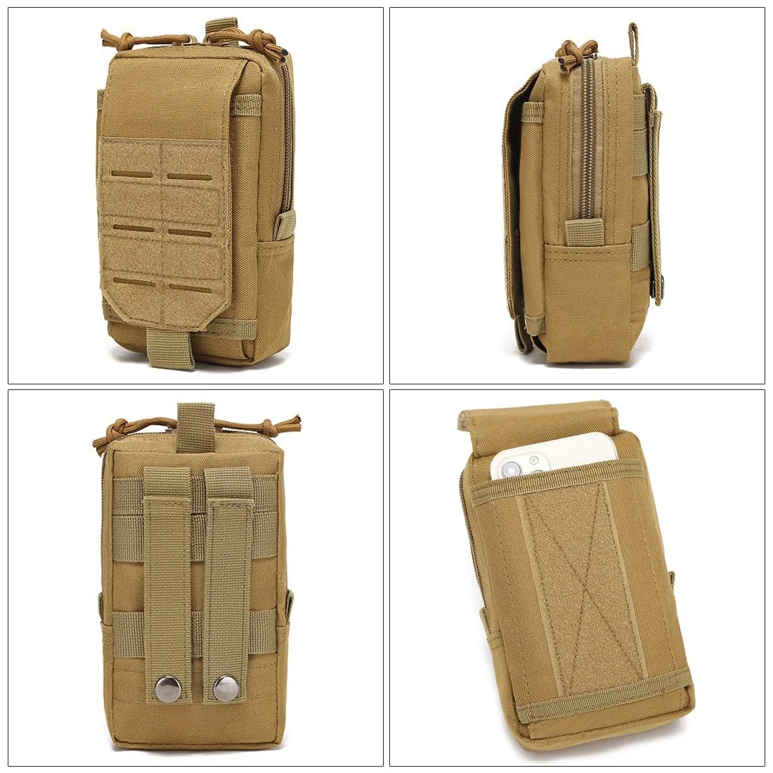 Tactical Phone Holster Pouch Molle Tactical Pouch Case Utility EDC Pack Attachment Belt Holder Waist Bag