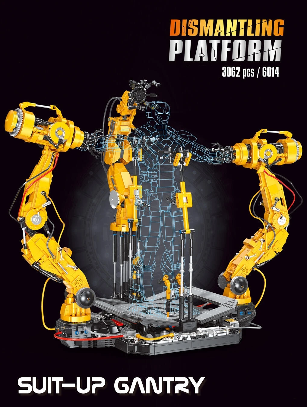 

Демонтажная платформа MOC Bricks, совместимые фигурки, строительные блоки, игрушки для фигурки, круглая броня, модель Тони