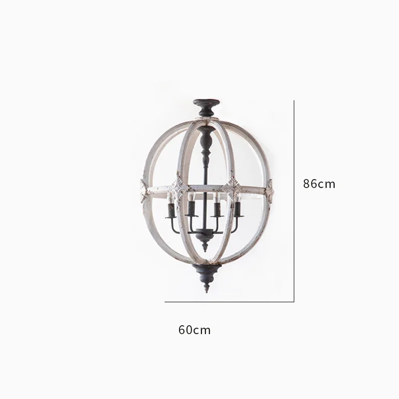 Pendant lights, iron wrought bedrooms, corridor solid wood lights, homestay photography props, antique-style decorative lamps