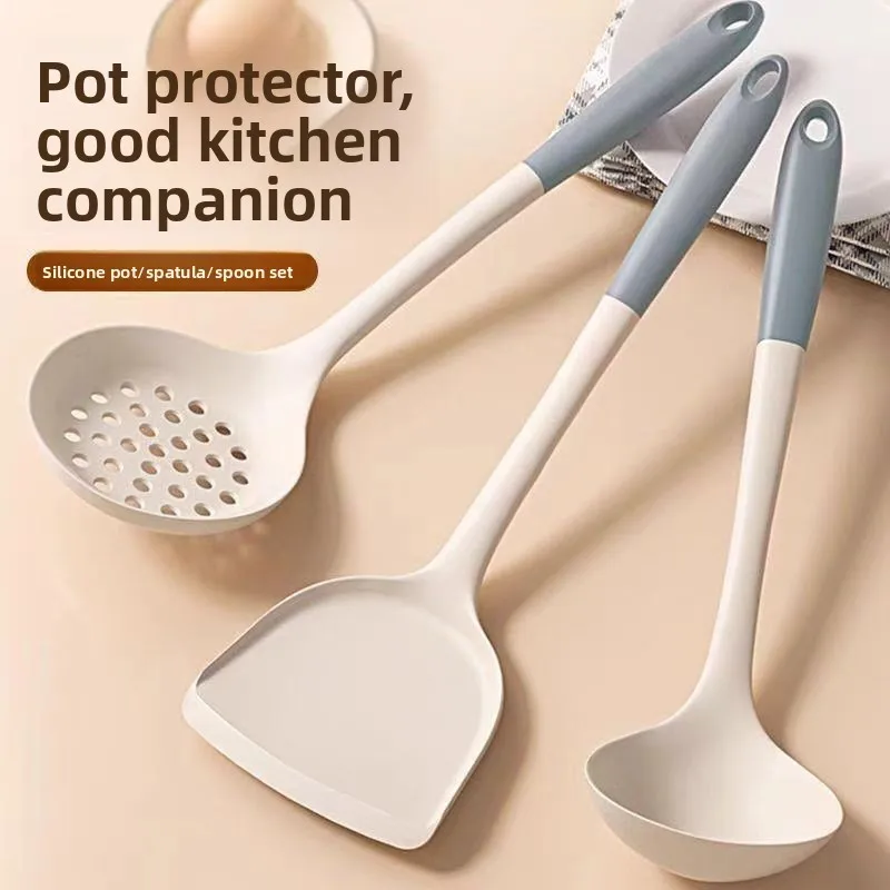Spatula Household non-stick pan Silicone high temperature resistant cooking spoon Soup spoon Shovel Food grade kitchen utensils