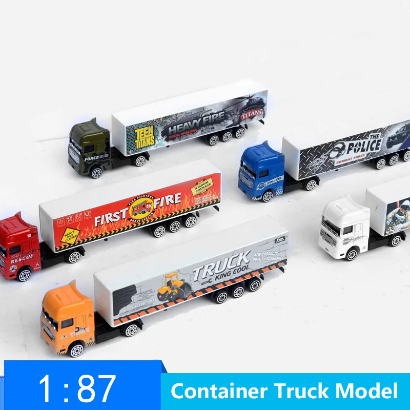 2Pcs Miniature ABS Truck Container Model Kit HO scale 1/87 Train Car Diorama Accessories for Diy Toys Scene Layout Model Making