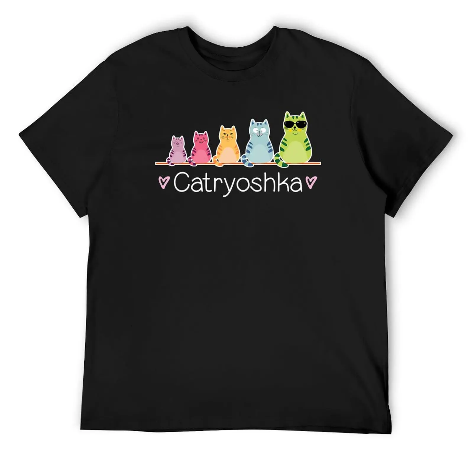 Catryoshka Cute Cats Matryoshka Russian Nesting Doll T-Shirt quick-drying summer clothes custom shirt mens clothing