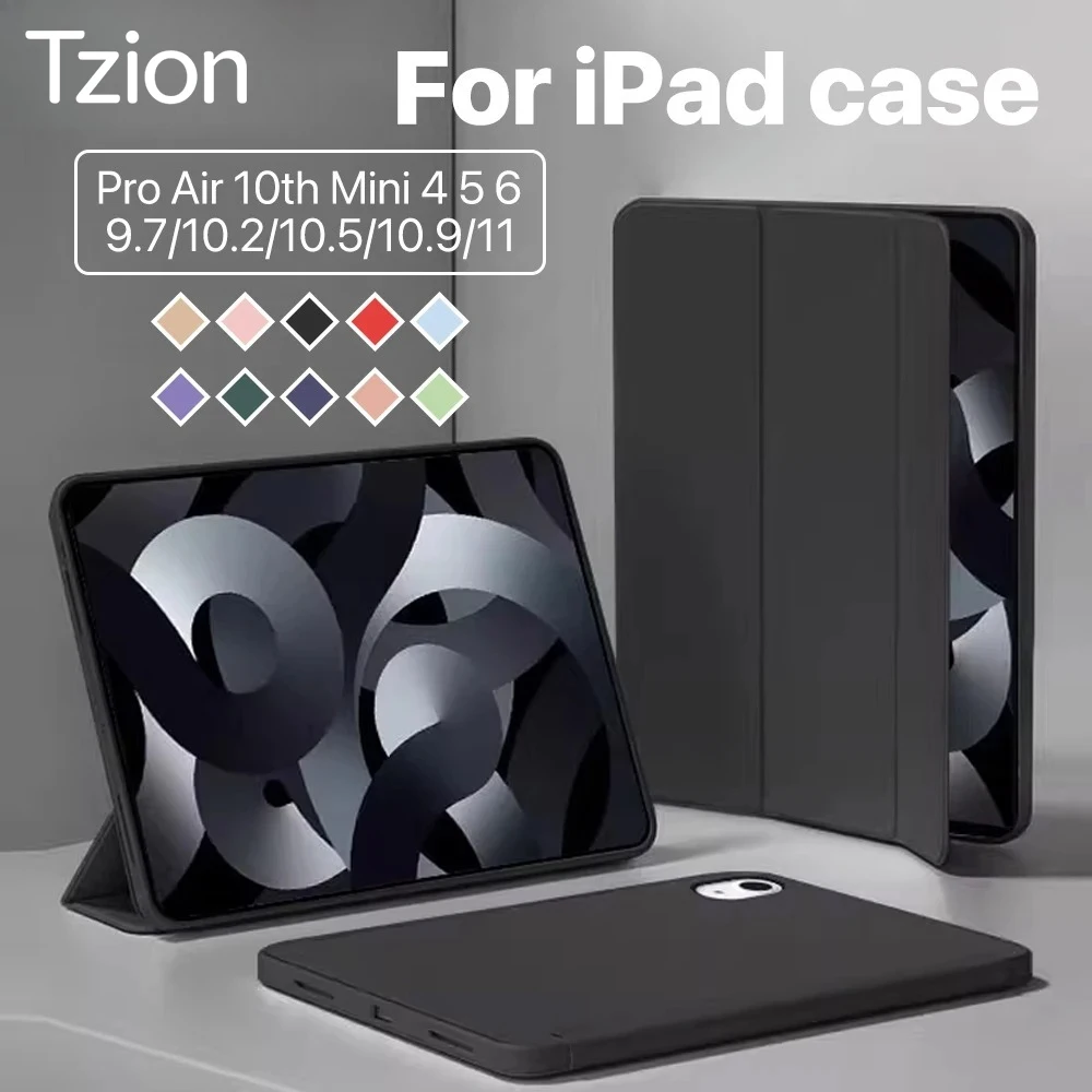 For Apple iPad Air Pro Mini 6th 7th 8th 9th 10th 11th Generation A16 5 6 7 8 9 10 11 7.9 8.3 9.7 10.2 10.9 11 Flip Smart Cover
