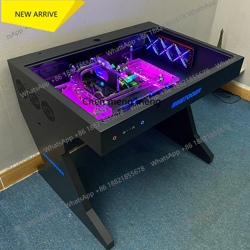Q178 Computer chassis integrated table high-end fully transparent large chassis cool sci-fi water-cooled e-sports table