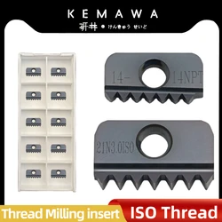 KEMAWA Thread Milling insert 12/14/21/30 40N1.0 1.5 2.02.5ISO milling Cemented carbide for SR series thread comb milling holder