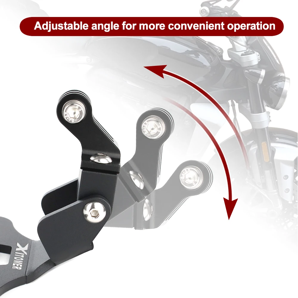For Triumph Rocket 3 R & GT 2020 2021 2022 2023 2024 Motorbike Handlebar Clamp GPS Mount Navigation Bracket Phone Holder Support