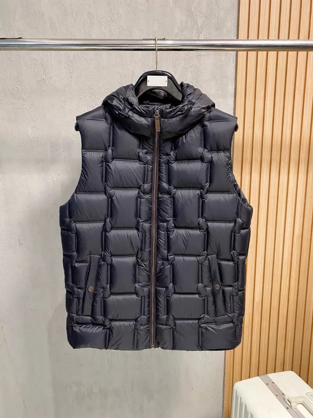 

Faionable Urban Men's down Jaet Stand Collar Patchwork Casual Busin Arm Colion Color Autumn Winter New Arrival