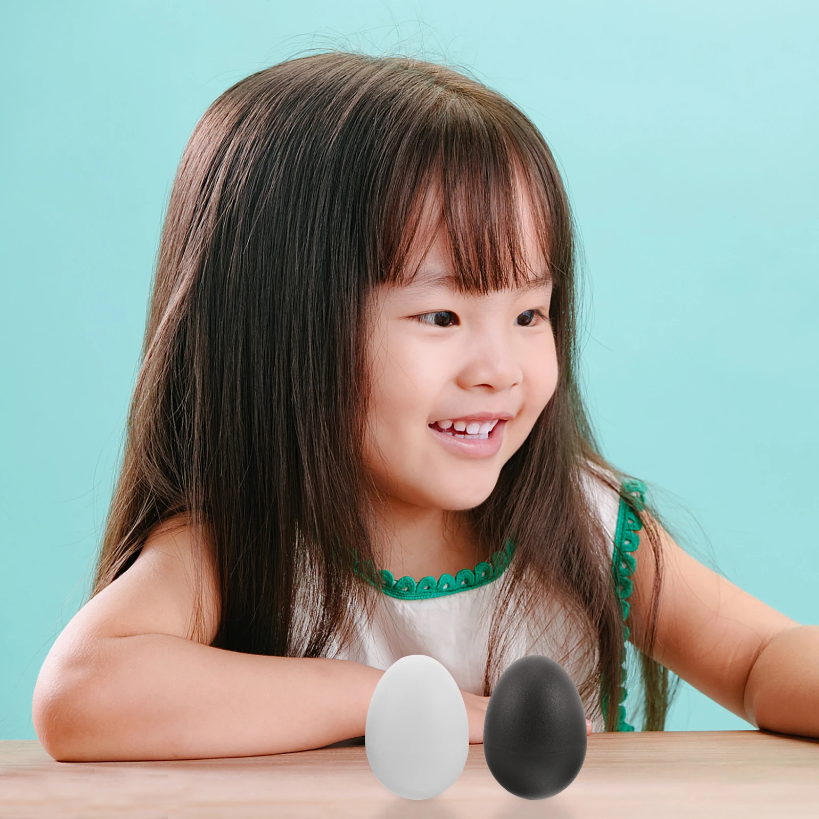 

10 Pcs Sand Eggs Kids Percussion Toys Plastic Egg Musical Instruments Black White Each 5 Durable For Children Education