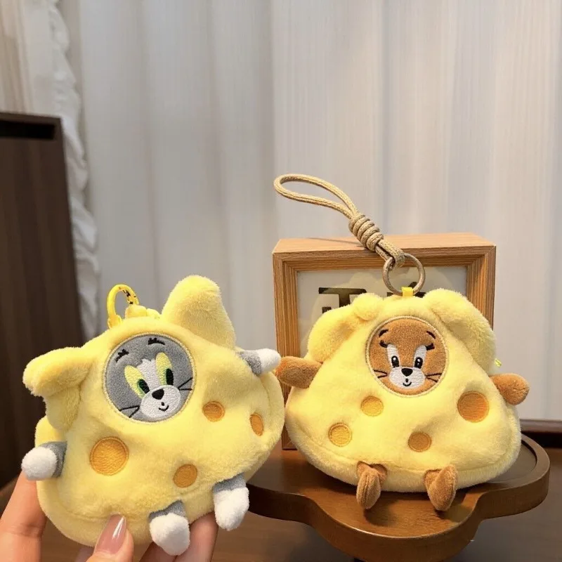 Cheese Block Tom Jerry Zero Creative Coin Purse Pendant for Headphones Compact and Portable Cartoon Cute Style Coin Purse
