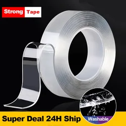 Nano Tape Super Strong Double-Sided Adhesive Tape Transparent Reusable Waterproof Tapes Heat Resistance Bathroom Home Decoration