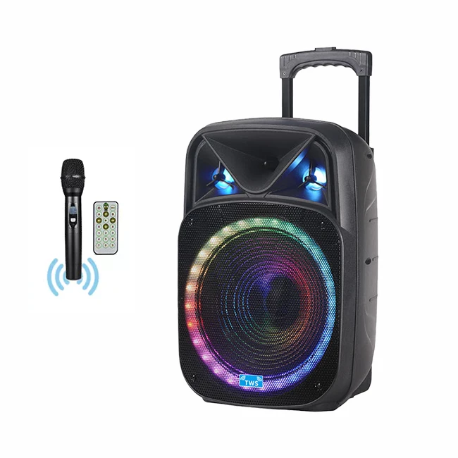 Nisoul Active Extra Bass 12 15 polegadas Party portatil DJ Trolley CAIXA DE SOM  PASSIVO RECARGIED WIREDER