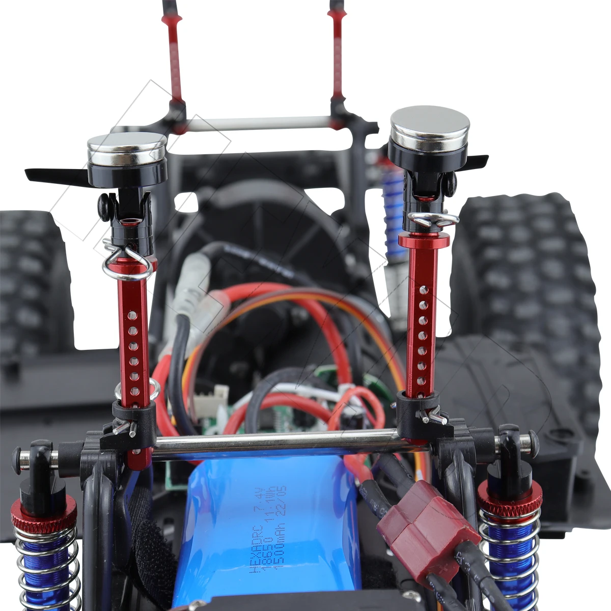 Postes de soporte de columna de carcasa de Metal, imán Invisible fijo con Clips R para 1/10 RC Crawler Car Axial SCX10 TRX4 D90, piezas de