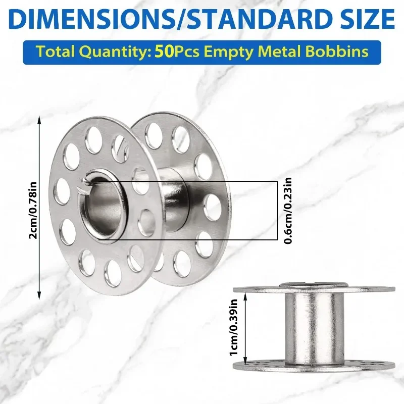 Household Sewing Machine Coil Roller Metal Bobbins Empty Spool Stainless Steel For Silk Thread Winding Brother Tailoring Parts