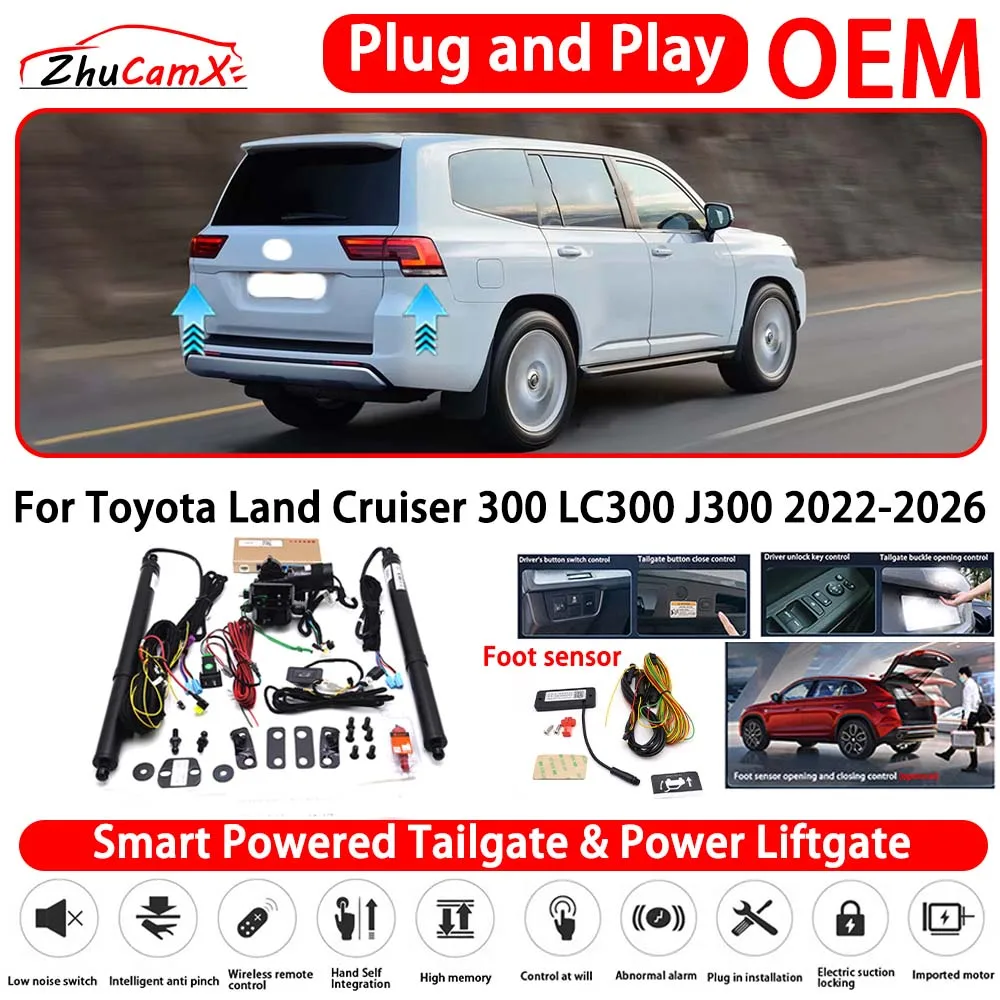for Toyota Land Cruiser 300 LC300 J300 2022-2026 Smart Powered Tailgate Power Liftgate Automatic Rear Trunk Tailgate Actuator