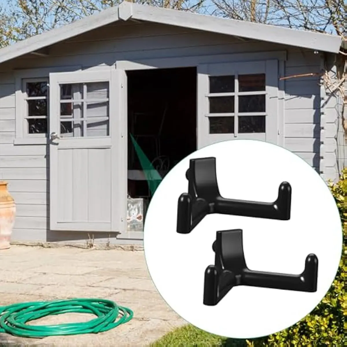 2026 + 8 قطعة ملحقات خطافات أدوات تخزين السقيفة لجزء ملحقات الرفوف المعلقة #5