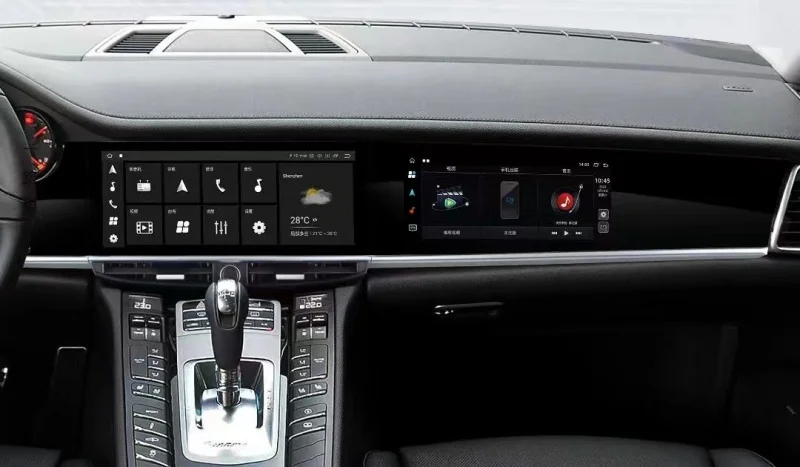 Rádio de carro android com tela de toque dupla de 12.3 polegadas para porsche panamera 2010-2016 carro multimídia vídeo navegador gps carplay