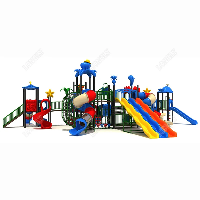 Outdoor Playground Equipment Kids' Castle-Themed Absorbing Slide LLDPE Plastic for Gardens Schools Residential Areas