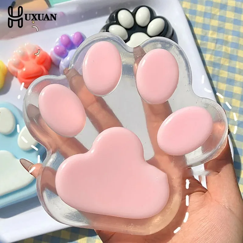 5/1PCS Squeeze Super Large Cat Paw Cute Cat Foot Slow Rebound Soft Jelly Pinch Decompression Squeeze Anti Stress Release Toys