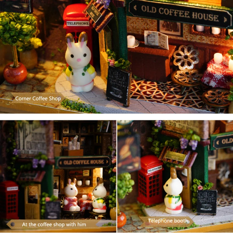 Box Theater Mini Doll House Desk Decorations Miniature DIY Dollhouse Kits Furniture Case Toys For Xmas Birthday Gifts