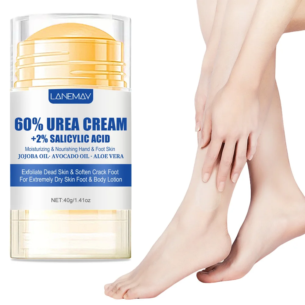 40g Ultra-Hydrating 60% Urea Foot Cream Aloe Vera for Softening Dry Cracked Feet - Gentle Exfoliation Daily Foot Care Solution