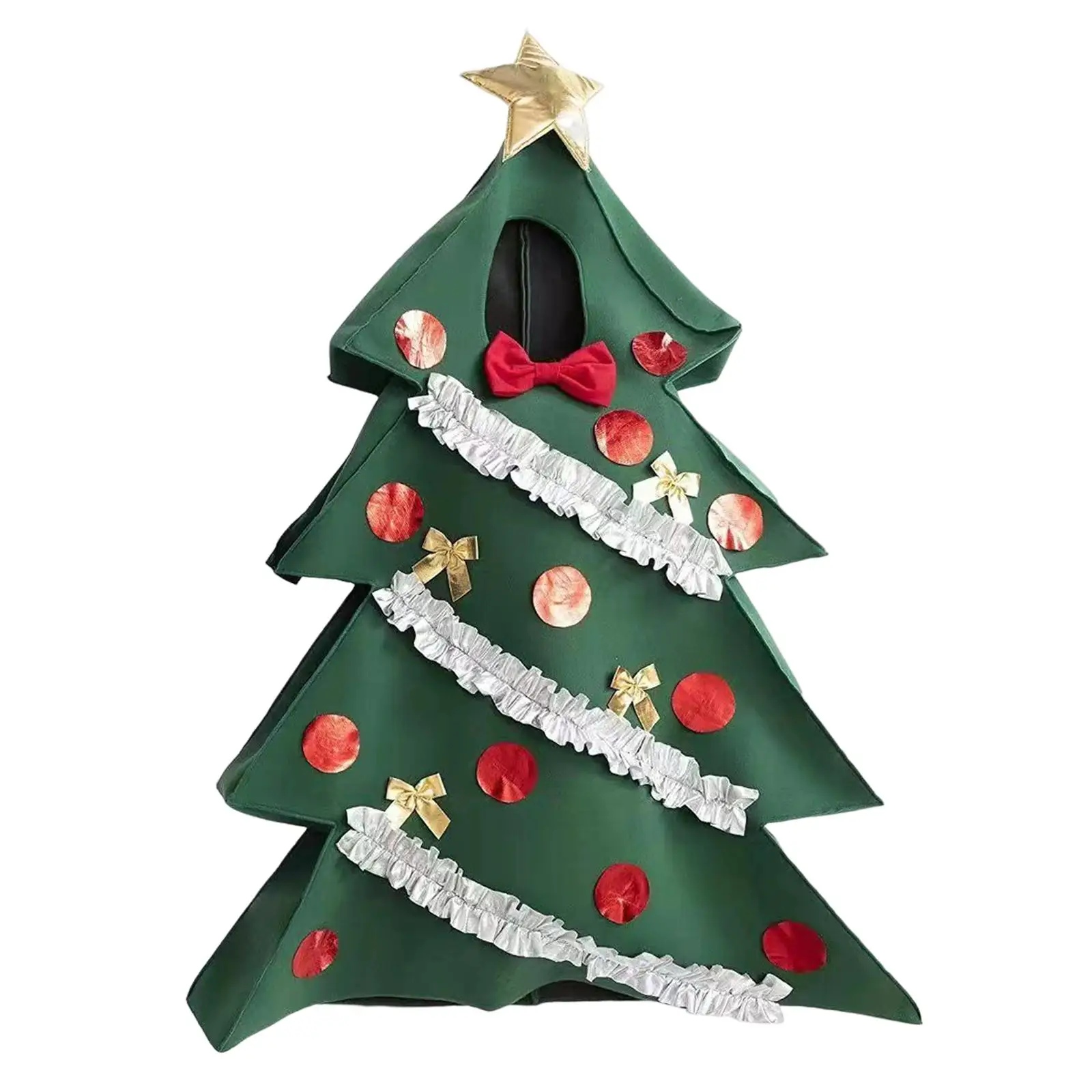 

Funny Christmas Tree Costume Outfits for New Years Carnival Performance