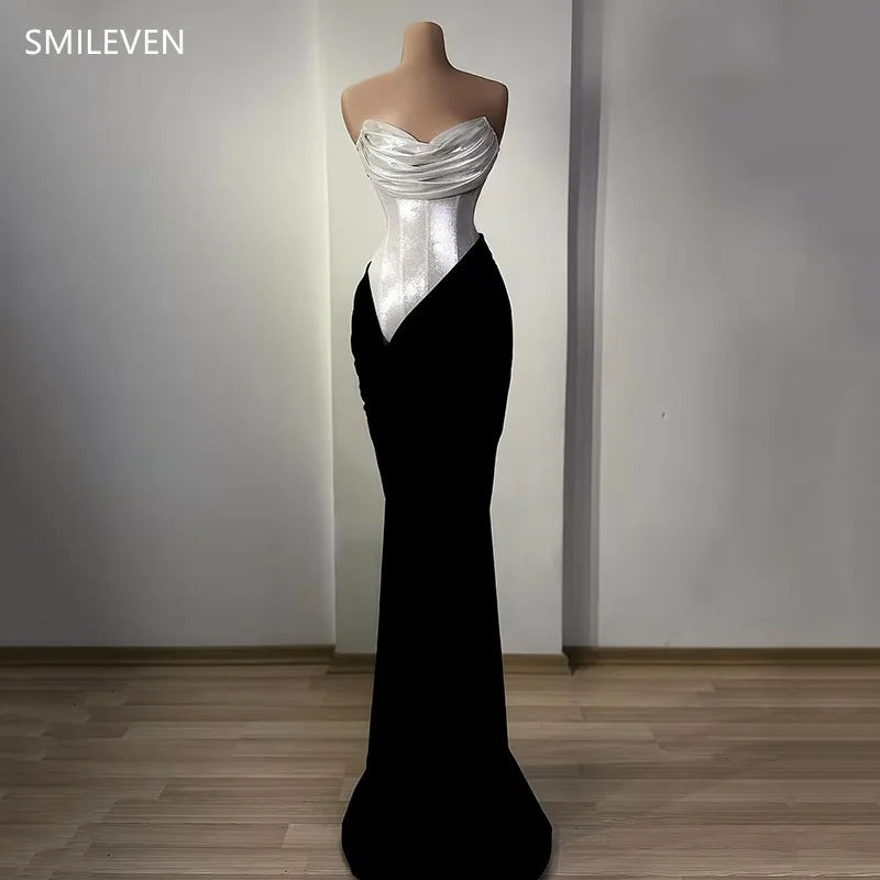 

Smileven Glitter Shiny Mermaid Prom Dress Sexy Sprapless Sleeveless Evening Gowns Backless Cocktail Dresses Customized 2024