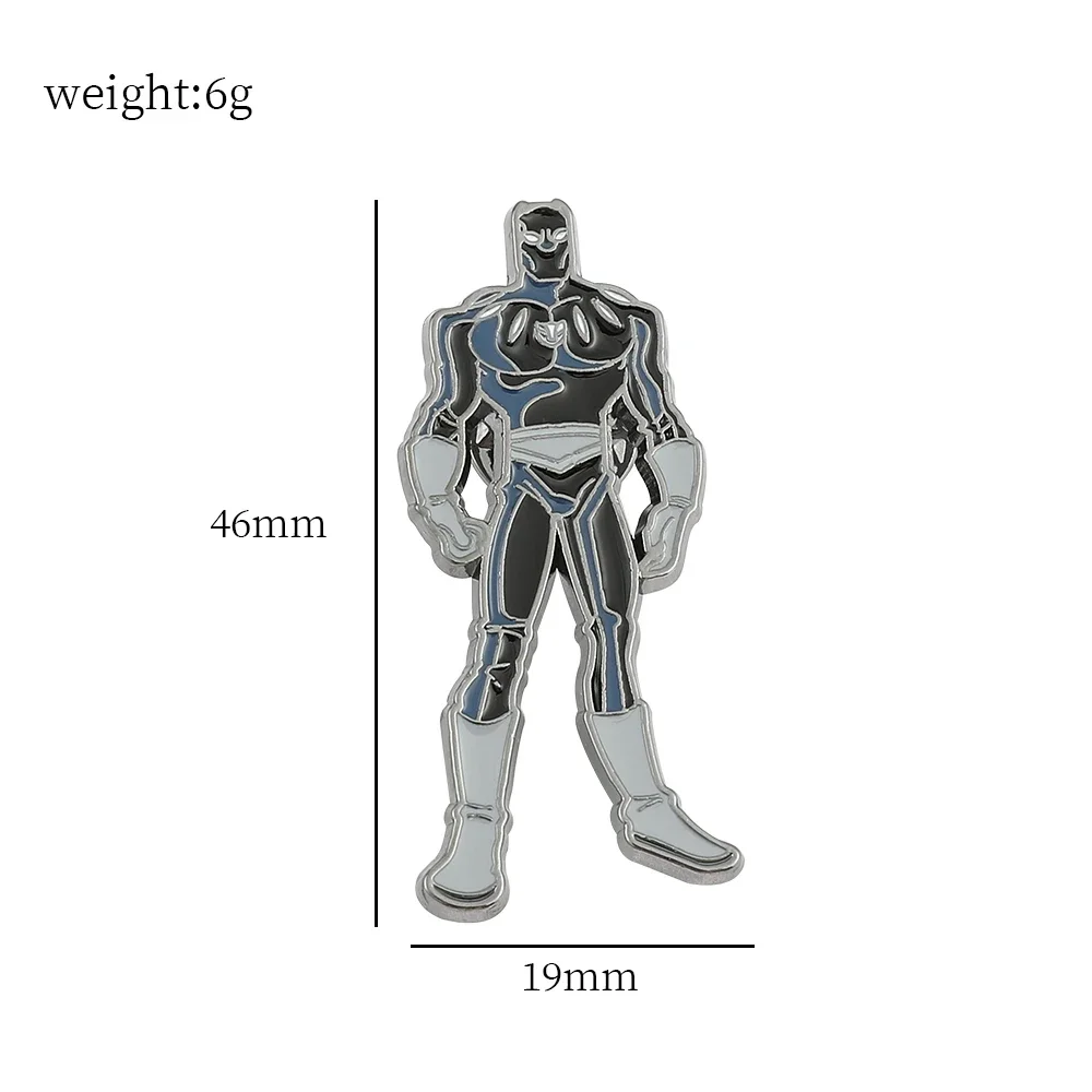 4/8 Pcs Cartoon Anime Brooch Creative Steve Rogers Iron Man Enamel Pin Metal Badge Jewelry  Clothing Backpacks Accessories