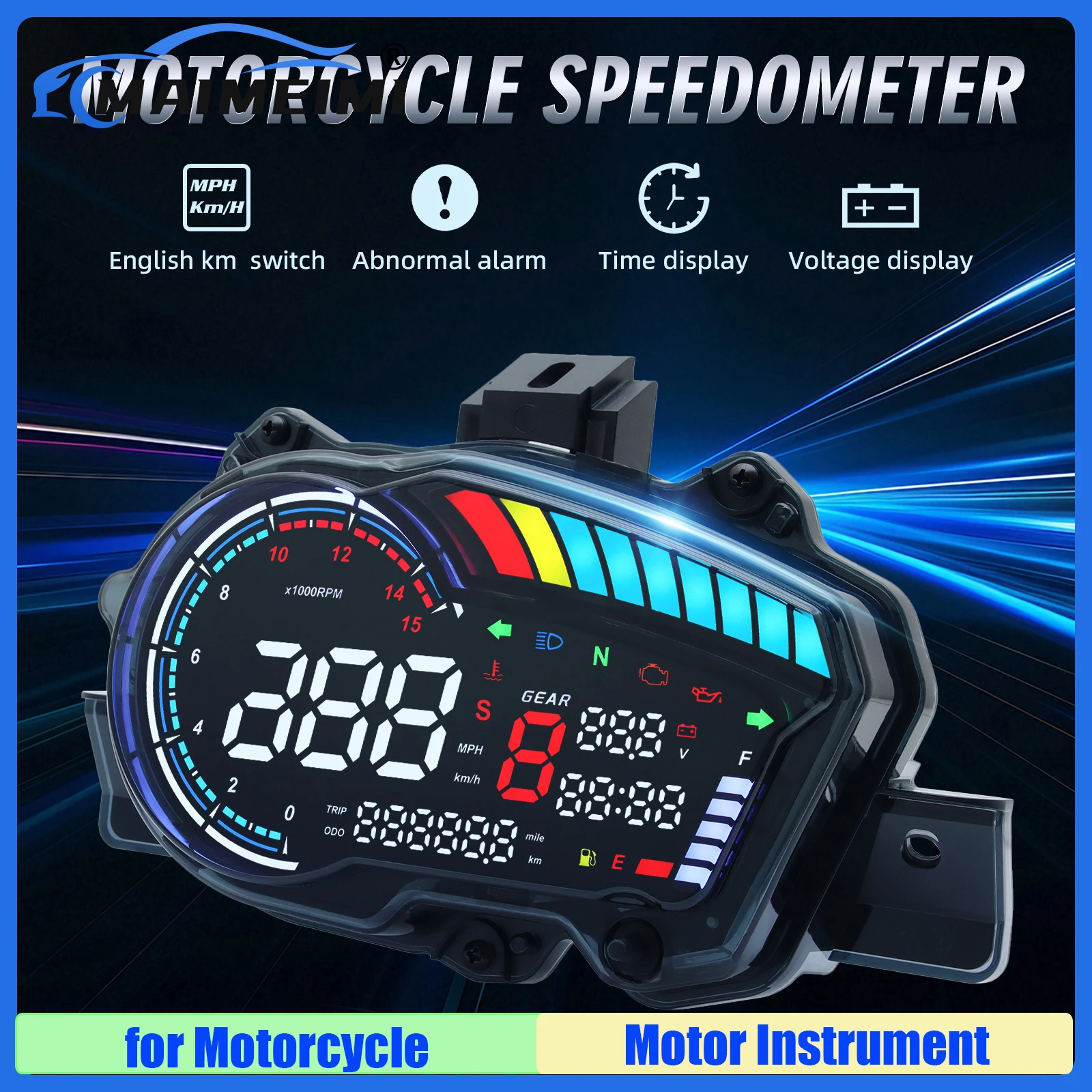 

MAIMEIMI Motor Instrument For YAMAHA Y15 Y15V1 Y15Z Y15ZR YSUK Motorcycle Dashboard Speedometer Tachometer Odometer Water Temp