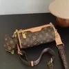 

Designer Bag 2025 Designer Luxury Vintage Cylindrical Shoulder Bag Women's Fashion Boston Pillow Crossbody BagSS