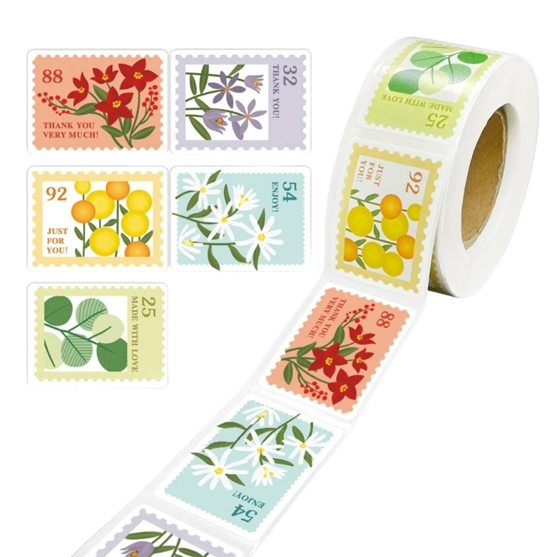 1 Roll Jar Label Sticker Vintage Flower Sticker Present Sticker for Kitchen