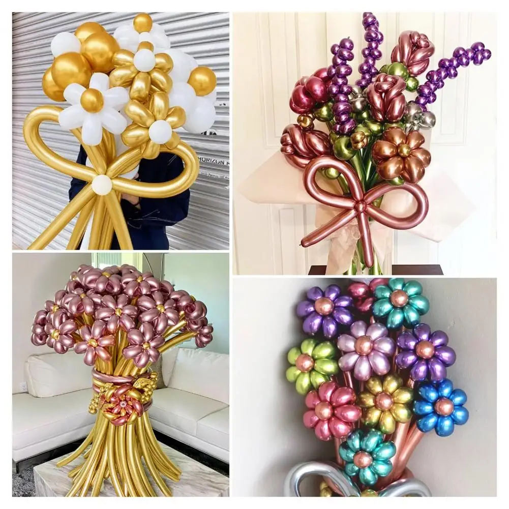 Long Skinny Balloons Twistable Latex Balloons 100pcs 260 Balloons for Balloon Garland Thickening Latex for Birthday for Clown