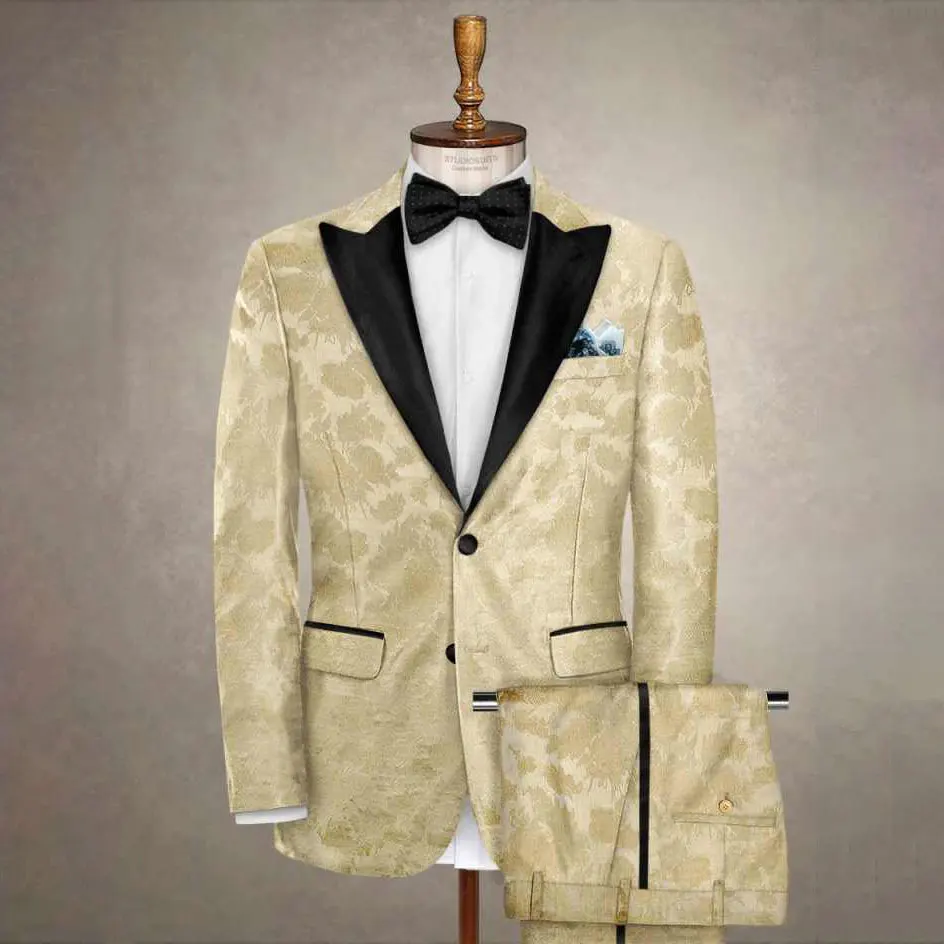 

Modern Men Suit Fit Classic Business Tailor-Made Suits jacquard Coat Pants Groom Groomsman Formal Occasions Size Customized