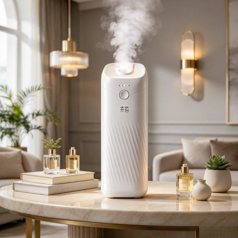 Automatic Fragrance Diffuser with Tea-Scented Fragrance, Electric Aroma Dispenser with Atomized Spray for Indoor Scenting