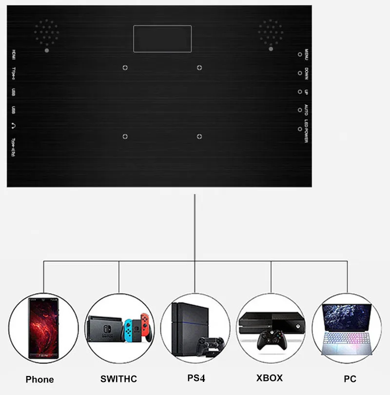 Imagem -05 - Barato 10.1 Polegada 1920*1200 Tamanho Pequeno Monitor Portátil com Usb Tipo-c para Jogos