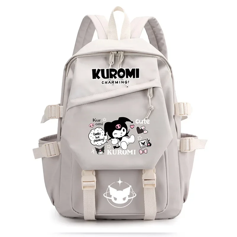 Sanrio Kawaii Kuromi Schoolbag Cartoon Anime Student Large-capacity Backpack Travel Backpack Storage Bag Cute School Supplies