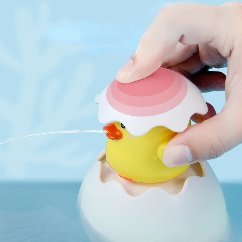 Juguetes de ducha rociadores para baño de bebé, juguetes de huevos de pingüino y pato de dibujos animados, equipo de juego de agua para natación, opciones de regalo perfectas para niños