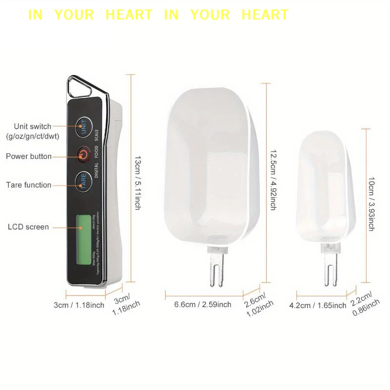 【X】500G Digital Spoon Scale 0.01g Fine Accuracy Electronic Measuring Spoon for Household Kitchen Usage