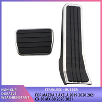 Car Accelerator Gas Pedal Brake Pedals Clutch Pedal Cover for Mazda 3 Axela 2019 2020 2021 CX-30 MX-30 2020 Accessories