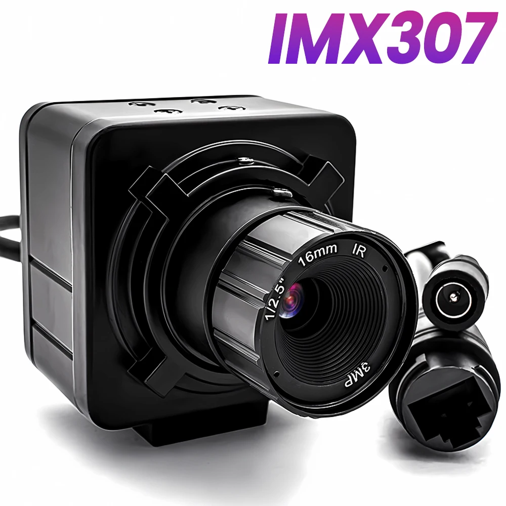 

WGWK 1080P 60FPS IP Camera Module 2MP IMX307 CMOS Ultra Low-illumination 16mm 22° Fixed Focus Lens RTSP Onvif POE Security Webca