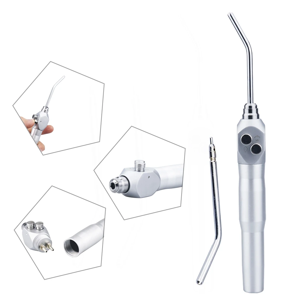 Dental Air Water Spray Triple 3 Way Syringe Handpiece + 2 Nozzles Tips Tubes For Dentist Unit Chair