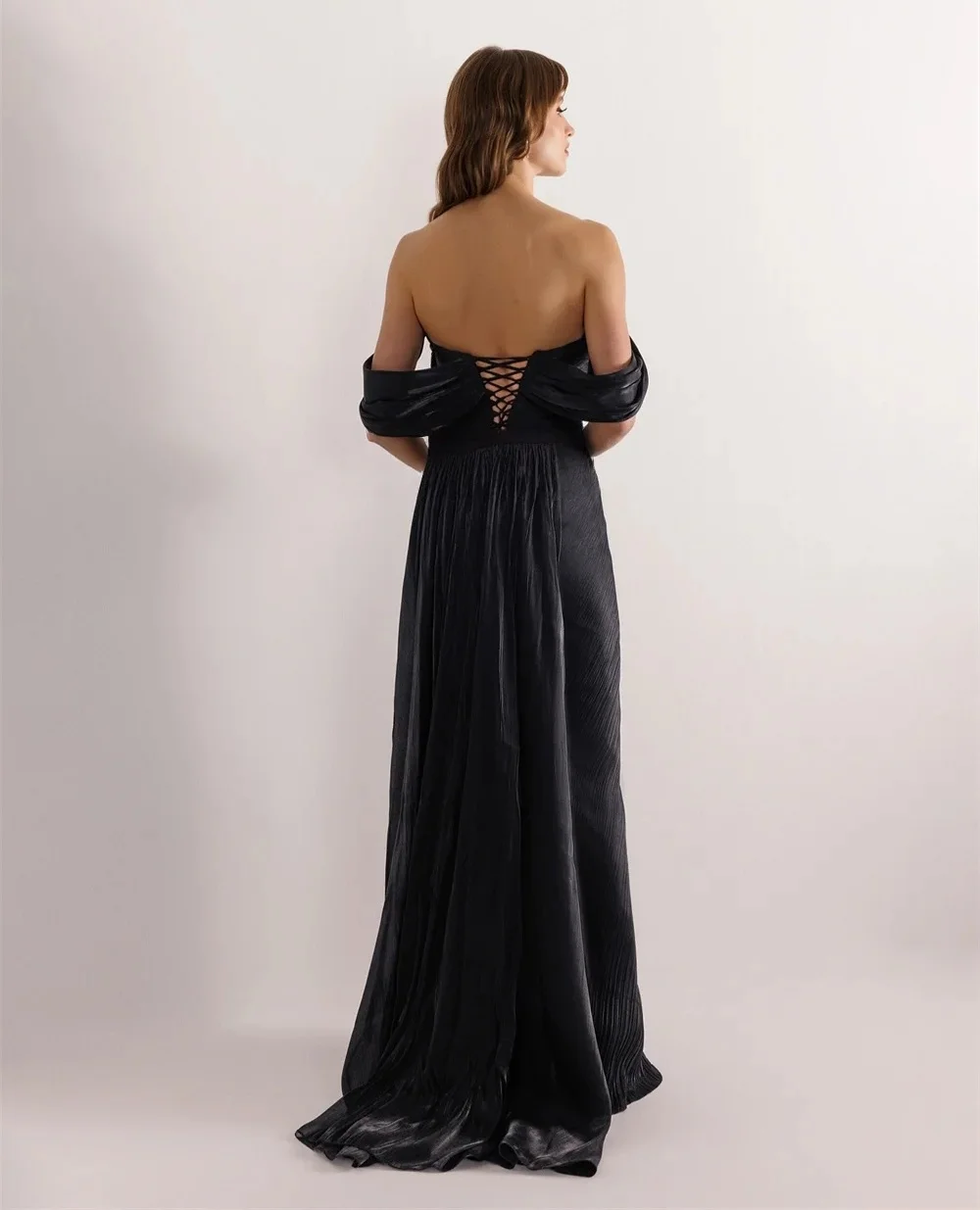Robe de soirée longue à perles noires, sur mesure, en Jersey unisexe, rétro, dubaï, saoudien, arabe, Israël, bal personnalisé