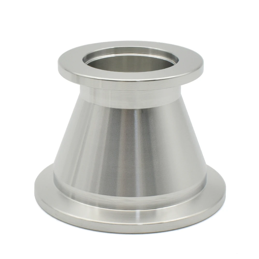 KF10, KF16, KF25, KF40, KF50 Vakuum-konisches Reduzierstück, Flanschverbindung mit drei Clips, KF-Vakuumrohrverschraubungen aus Edelstahl 304 – Detail 3