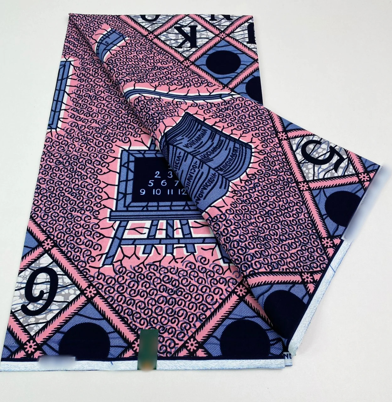 Lates حقيقي الهولندية الأفريقية الشمع يطبع Hollandais الشمع الحقيقي 100% فساتين قطنية عالية الجودة نيجيريا الباتيك الشمع النسيج Tissu #1