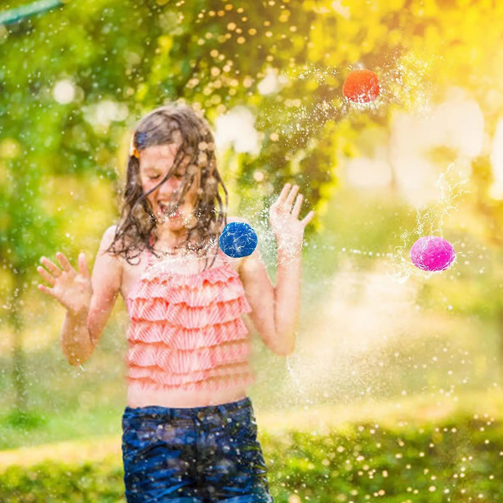 Water Sponge Balls Kids Outdoor Games Water Balls Portable Soaker Balloons Interactive Toy For Swimming Pools Beach Backyard