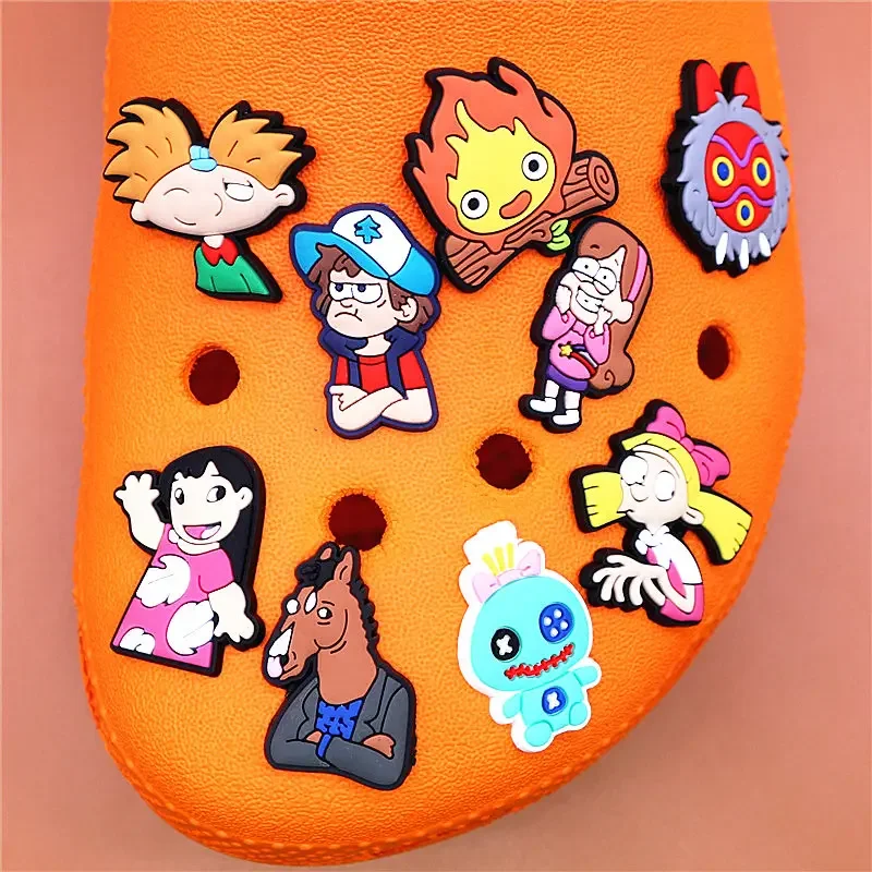 Single Sale 1pcs Cartoon Shoe Buckle Accessories PVC Cute My Buddies Shoe Charms Upper Decorations Pins Fit Party Kids Gifts