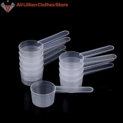 10Pcs 40ML 20g Flat Bottom Graduated Measuring Spoon With Scale Transparent Plastic Kitchen Baking Measuring Spoon Tableware
