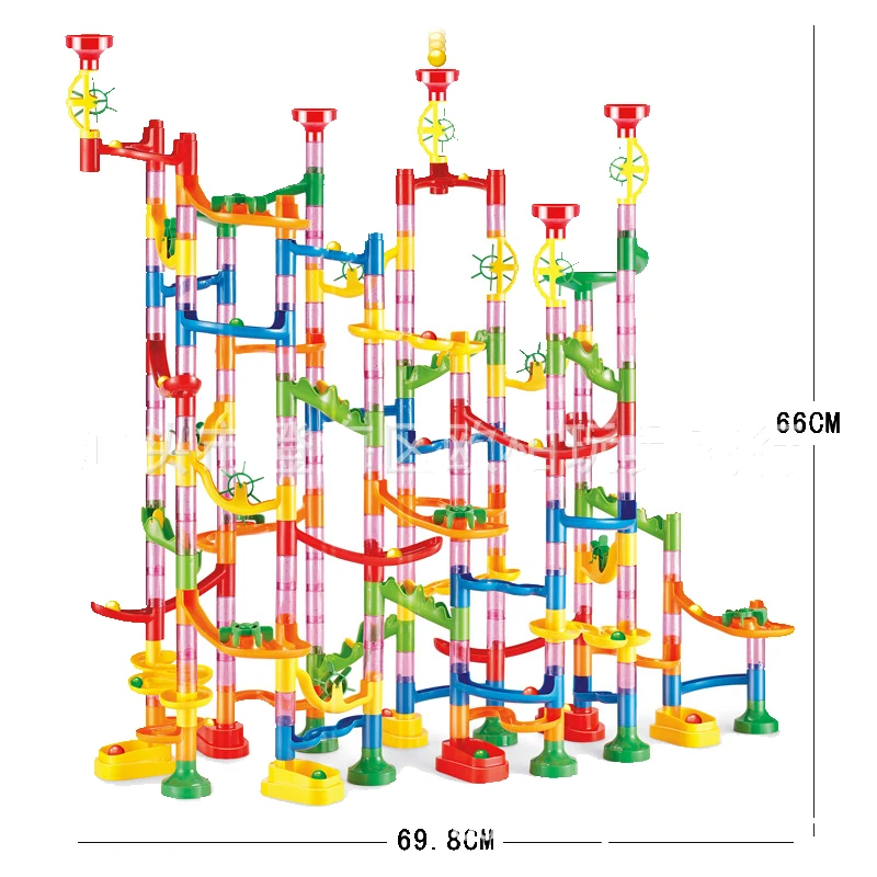 Juego de bloques de construcción de canicas para niños, laberinto de bolas, pista, bloques de construcción, juego de rompecabezas de Aprendizaje Temprano