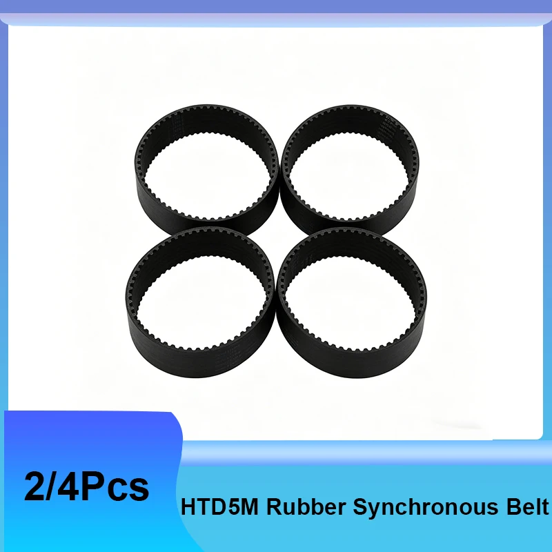 2/4Pcs HTD5M Rubber Timing Belt Width 10/15/20/25/30/40/50mm Perimeter 415mm/420/425/800mm for CNC Belt HTD5M Closed Loop Belts