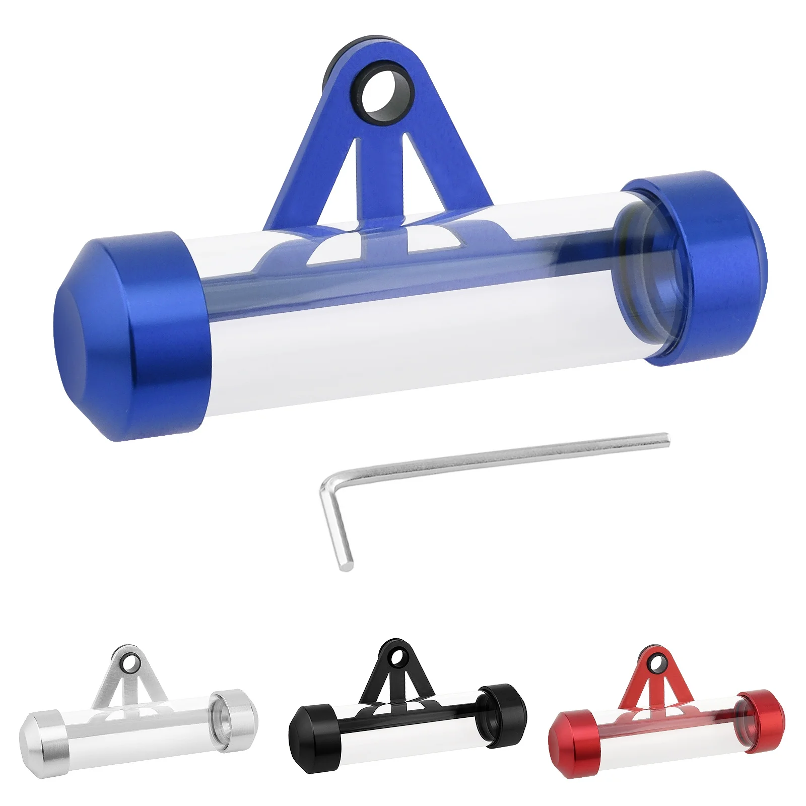 Universal Aluminum Alloy Waterproof Tax Disc Tube Holder Frame Fit for Motorcycle Scooters,Cylindrical Registration Storage Tube
