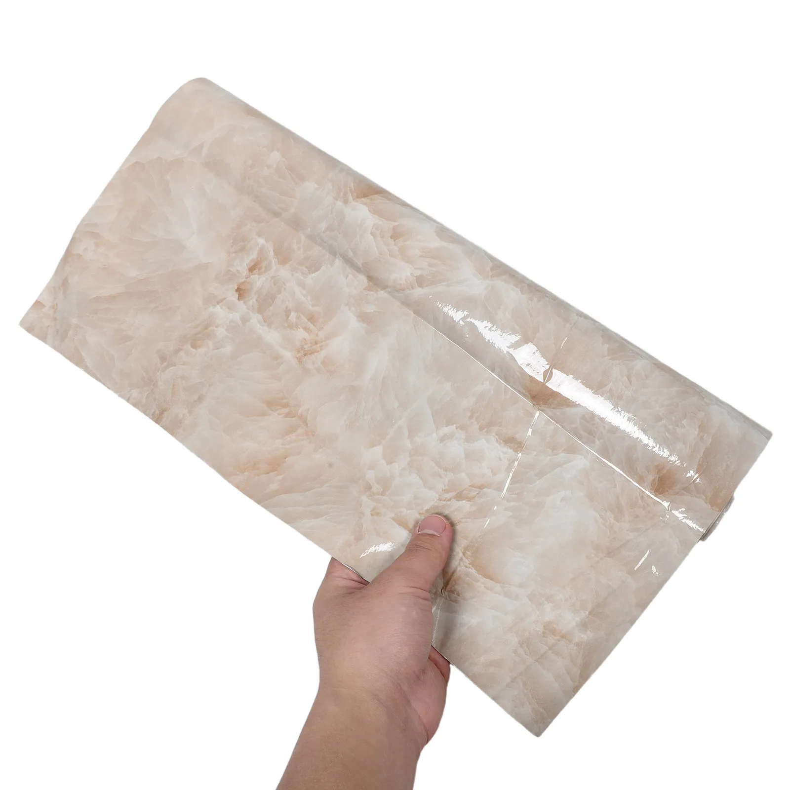 Kitchen Oil Proof Wallpaper Peel and Stick 118x15.8 Marble Waterproof Self Adhesive Backsplash Protector for Cabinets view 3